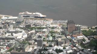 Quebec City International ATIS  CYQB Real world ATC [upl. by Ula]