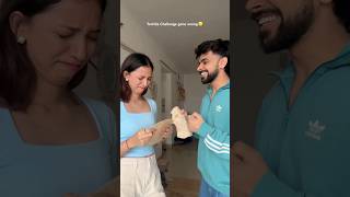 Tortilla Challenge gone wrong🥲 kaleshicouple couplechallengevideo [upl. by Atteiluj410]