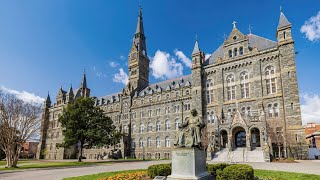 🇺🇸 GEORGETOWN UNIVERSITY CAMPUS TOURCLASSROOM RESEARCH LIBRARY SENIOR STUDY LOUNGE [upl. by Rotceh]