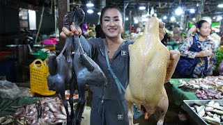 Market show Yummy black chickens and duck cooking  Countryside Life TV [upl. by Keeley]