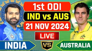 🔴LiveIndia vs Australia 1st ODI Live  IND vs AUS 2024  jita india match  Cricket Live [upl. by Nicolle]