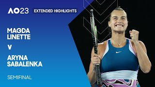 Magda Linette v Aryna Sabalenka Extended Highlights  Australian Open 2023 Semifinal [upl. by Godwin]