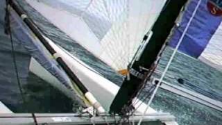 Nacra Inter18 Sailing in heavyer seas [upl. by Aneri225]