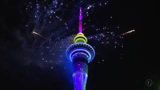 TVNZ 1 New Year 2020 Fireworks at Auckland Sky Tower [upl. by Warde874]