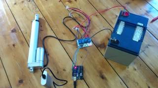 Arduino controlled linear actuator through relay [upl. by Akehsay]