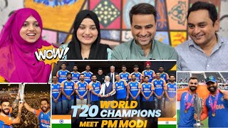 PM Narendra Modis Interaction With World T20 Champions Indian Cricket Team  Amber Rizwan Reaction [upl. by Anilok]