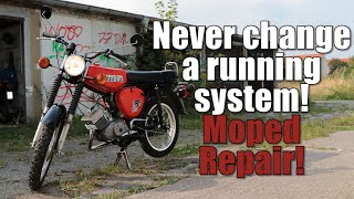 Never change a running system Moped Simson S51 Repair [upl. by Tice]