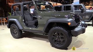 2016 Jeep Wrangler Willys Wheeler  Exterior and Interior Walkaround  2016 Chicago Auto Show [upl. by Hsekin739]