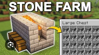 Easy and best stone farm in minecraft 120 and 121 pocket java both have worked [upl. by Romano]