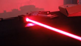 Thick Beam 5W Red Laser Fun  quotLaser Cannonquot Updates [upl. by Amelus333]