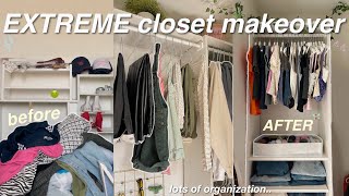 EXTREME CLOSET MAKEOVER ♡ closet organization  TOUR [upl. by Raychel]