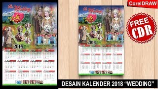 Desain Kalender 2018 dengan CorelDRAW Wedding Kalender  Tutorial Coreldraw [upl. by Bernardo]