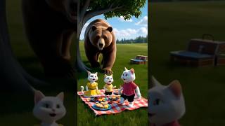 The sad picnic story of the kitten and her family 😿🙀🐻 [upl. by Beverlee]