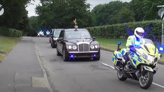 ROYAL CONVOY LOTS of Police Bikes ESCORTING HUGE Royal Motorcade  Emergency Vehicles Responding [upl. by Ttevi]