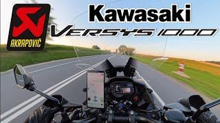 Kawasaki Versys 1000  Akrapovic Exhaust HD Sound  No Dbkiller  POV [upl. by Gilli]