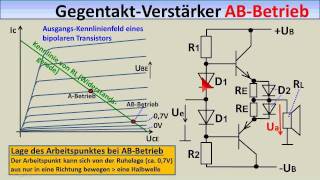 ELEKTRONIKTUTORIAL 08 4 DifferenzVerstärker GegentaktEndstufen [upl. by Melinde]