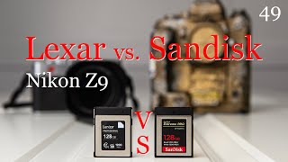 CFexpress Card Comparison Lexar Diamond vs Sandisk Extreme PRO  Review [upl. by Suiravat933]