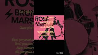 Pose aptt lyrics apt brunomars rosé [upl. by Alethia]