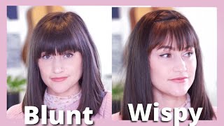 Wispy Bang Tutorial  Blunt to Wispy Bangs Hair Hack [upl. by Tedric881]