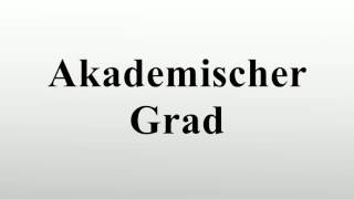 Akademischer Grad [upl. by Freeland]