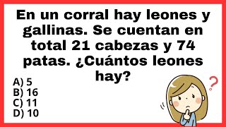 ✅👉3 Problemas de Razonamiento ✅¿Podrás Resolverlos [upl. by Garett538]