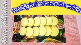 coconutcookiescoconutcookiesrecipe Bakery style coconut cookies by Sisters Kitchen [upl. by Shayn]