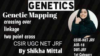 Genetic MappingTwo point cross  CROSSING OVER LINKAGE  GENETICS CSIRNET JRF LIFESCIENCE [upl. by Nadnerb]