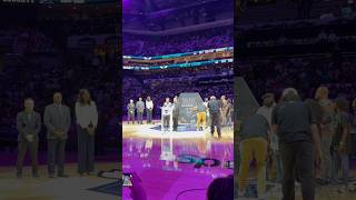 Hornets late PA Announcer quotBig Patquot Doughty honored at halftime with his family in attendance 🙏🏽 [upl. by Riccardo]