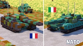 Minecraft Leclerc Ariete Tank Tutorial FranceItaly [upl. by Lilybelle804]