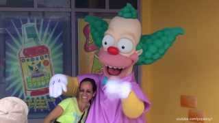 Krusty The Clown Debuts at Universal Studios Florida in Springfield Universal Orlando Resort [upl. by Inimak152]