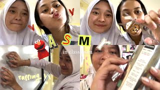 Try ASMR with friends in classrom💅🏻👭🏻 [upl. by Christel]