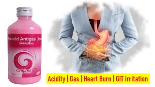 Gelusil Antacid  Anti Gas Liquid  Antacid  जेलुसिल काम कैसे करता है एसिड को कम करने में [upl. by Sinnod44]