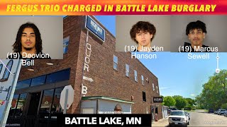 Fergus Falls Trio Charged In Battle Lake Burglary [upl. by Chao]