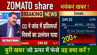 Zomato share news todayHold or sell  Zomato share latest news [upl. by Hannahsohs]