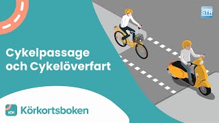 Cykelpassage och cykelöverfart  Körkortsboken [upl. by Tiraj]