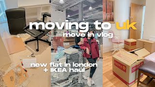 UK Moving vlog  New flat in London  IKEA shopping movein day unpacking amp more [upl. by Mosley127]