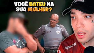 a POLICIA NÃO alivia pra MACHISTA que BAT3 EM MULHER [upl. by Brnaby358]