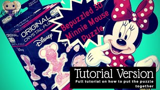 Bepuzzled 3D Crystal Puzzle Minnie Mouse Pink Tutorial Version [upl. by Enyehc]