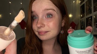 ASMR Girl Who Is Obsessed With You Does Your Makeup [upl. by Lunette]