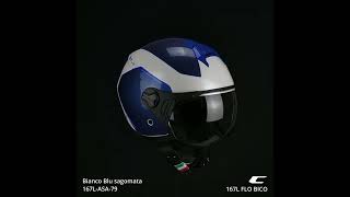 CGM  167L FLO BICO Bianco Blu versione con visiera sagomata [upl. by Atiuqihc713]