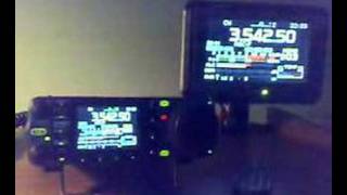 ICOM IC 7000 MONITOR LCD CW TELEGRAFIA [upl. by Ilam422]