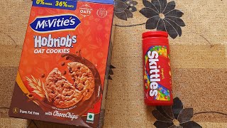 Mcvities Hobnobs Skittles Sandwich cookies [upl. by Onahpets257]