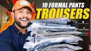 10 Best Formal TrousersPants for OfficeCollege 🔥 Formal Pants Haul 2024  ONE CHANCE [upl. by Iknarf]