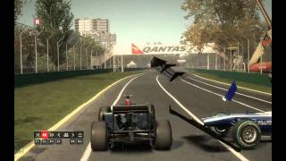 Codemasters F1 2010 KI Crash [upl. by Sabelle800]