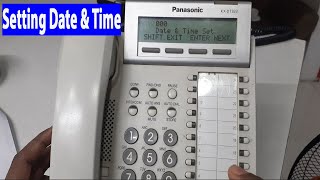 How to Set the Date and Time in Manual Programming on a Telephone Panasonic KXDT333XB [upl. by Weir]