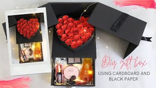 DIY Gift Box  Handmade Gift Box Idea  Heart Shape Flower Box With Drawer  How To Make Gift Box [upl. by Ahsieym]