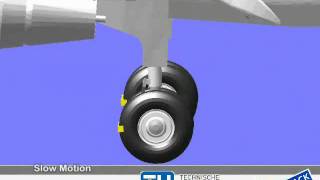 SIMPACK Multibody Simulation MBS  Aerospace  Aircraft Landing [upl. by Ecertal]