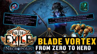 From Zero to Hero  Cold Blade Vortex  BIG Craft  Part 3  Necropolis  Path of Exile 324 [upl. by Mairb]