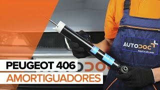 Cómo cambiar Amortiguadores traseros en PEUGEOT 406 INSTRUCCIÓN  AUTODOC [upl. by Noskcaj]