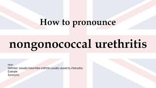 How to pronounce nongonococcal urethritis  meaning [upl. by Notsek913]